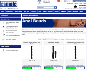 Anal Beads available at esmale 